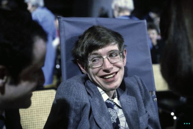 Stephen ホーキング  in Princeton, New Jersey, October 1979.