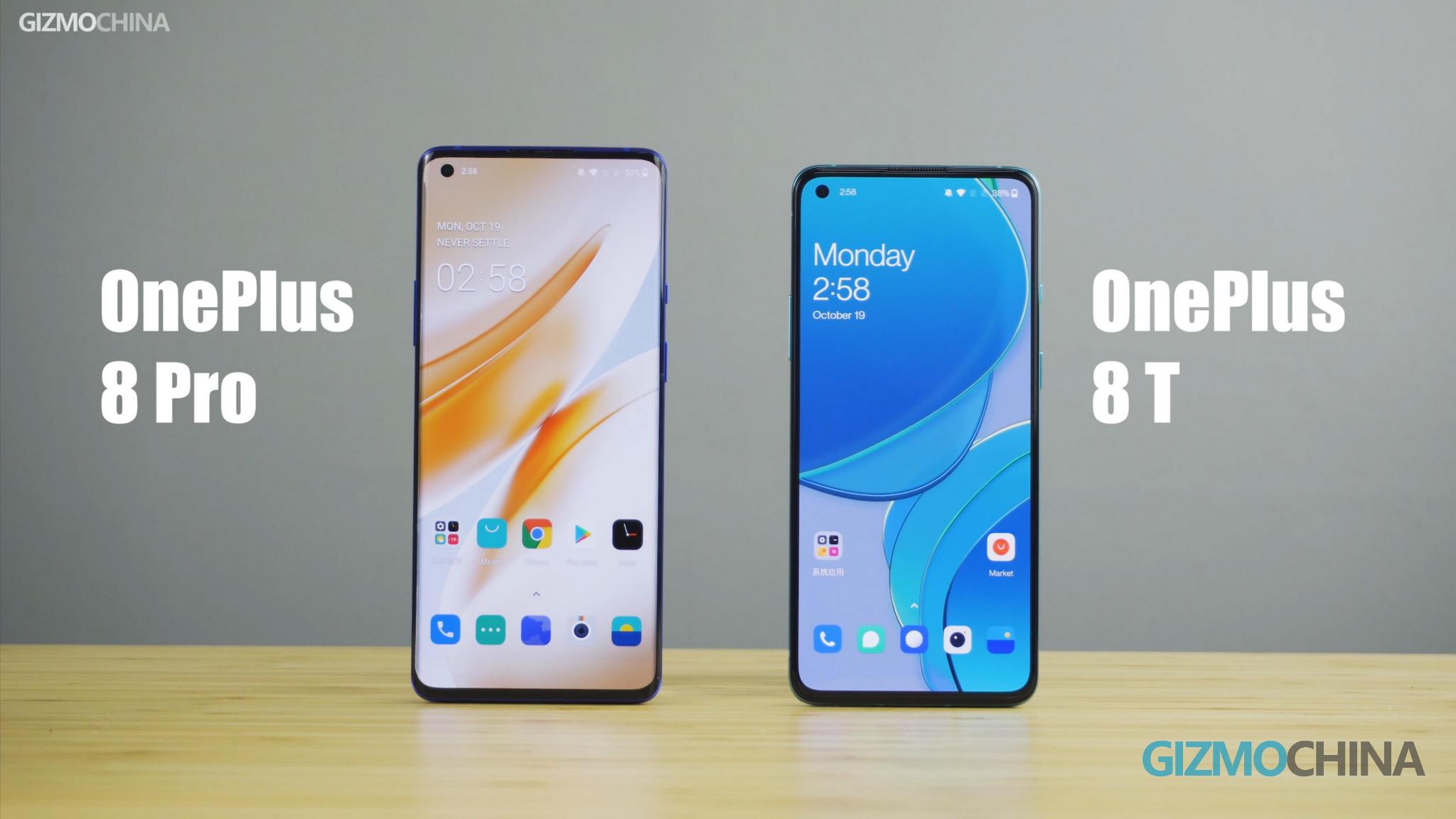 OnePlus 8T vs 8 Pro  