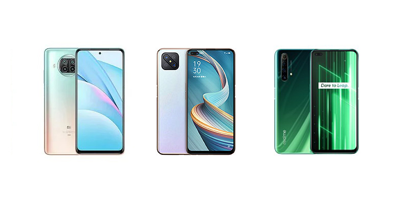 Xiaomi Mi10T Lite vs OPPO Reno4 Z vsRealmeX505G:スペック比較